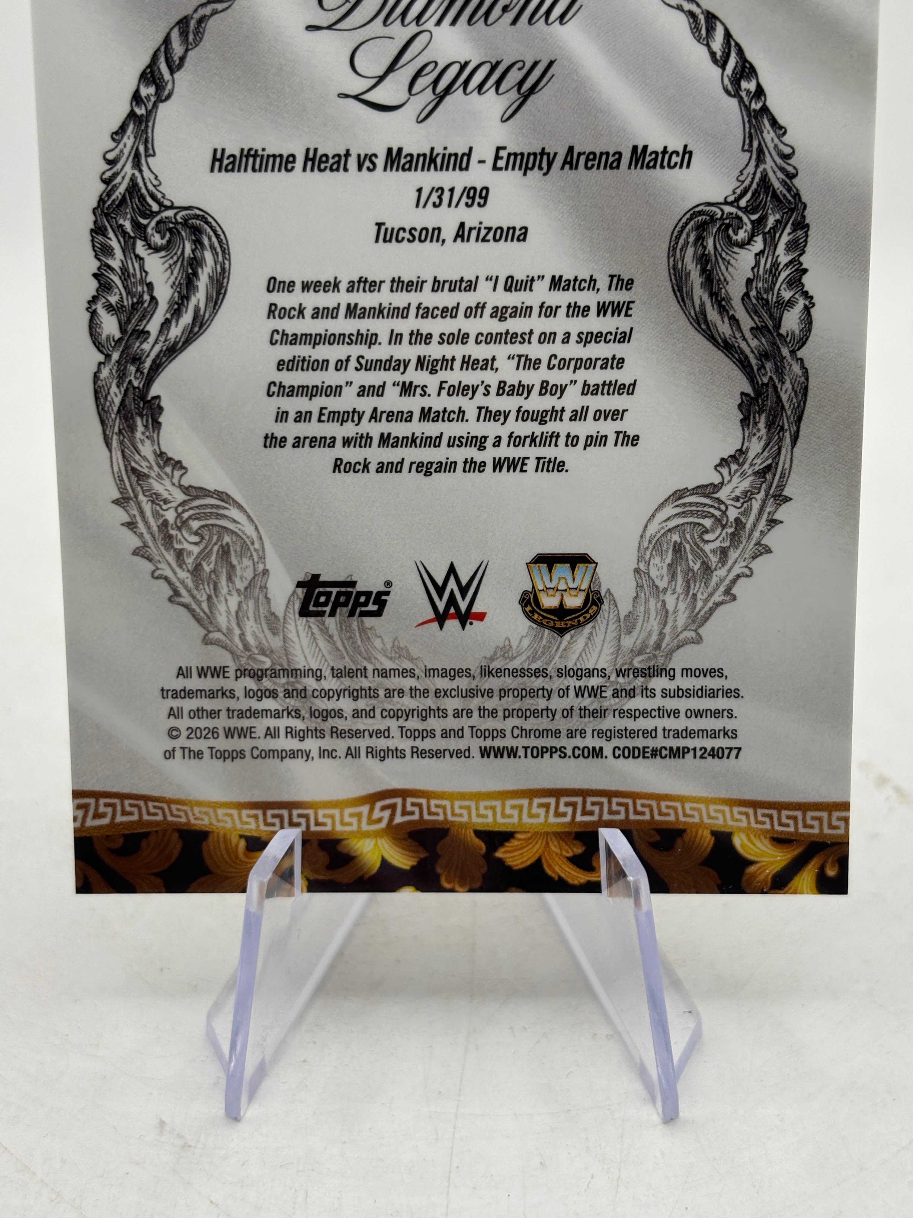 The Rock 2026 Topps Chrome WWE Diamond Legacy Gold Refractor /50 RDL-8 FRENLY BRICKS - Open 7 Days